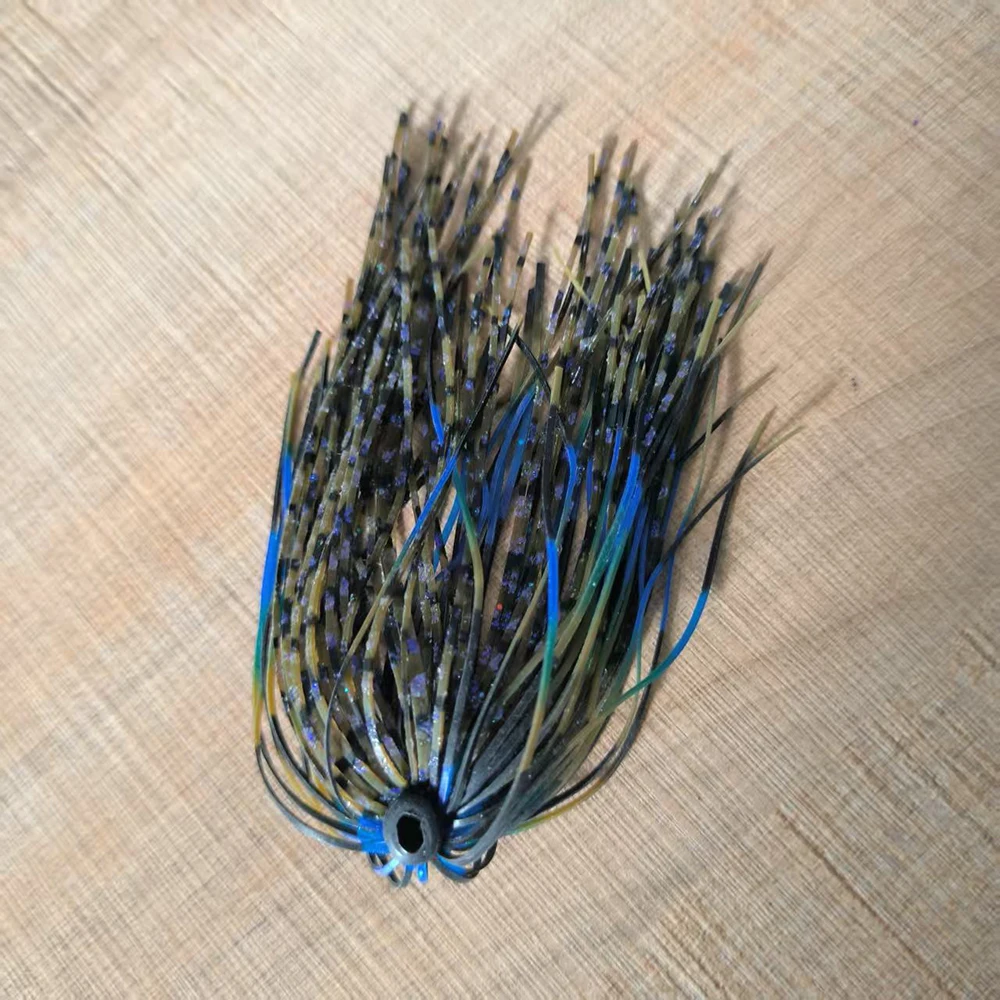 8 Bundles 50 Strands Silicone Jig Skirts Fishing Accessories for Buzzbait Spinnerbait Jighead SA20