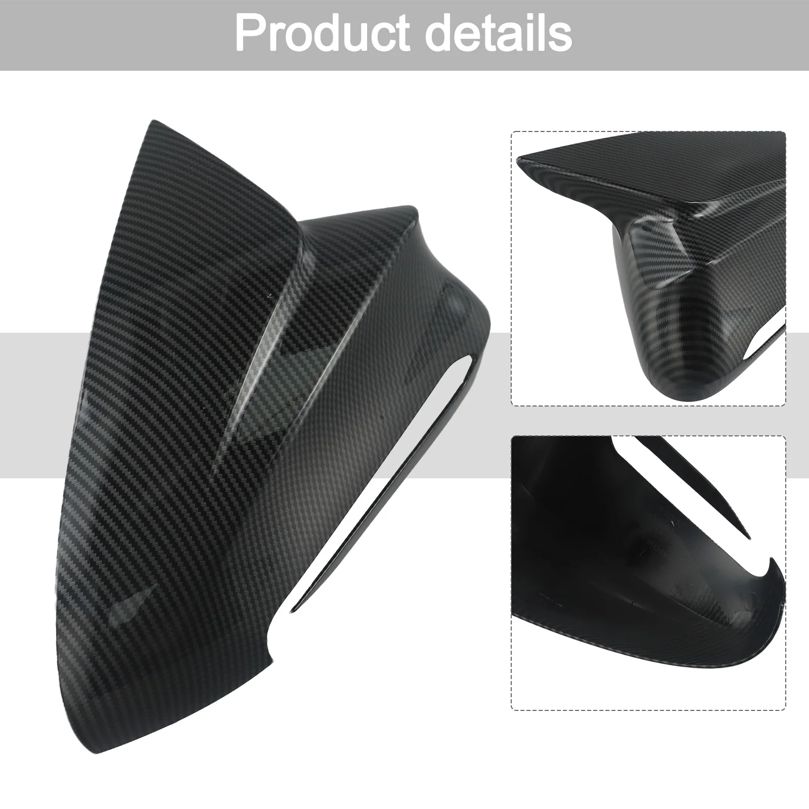 

Rearview Mirror Cap Side Glass Mirror Trim Car Exterior Accessories Carbon Look High Reliability Stable Characteristics