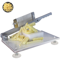 Potato Cutter Chips French Fry Maker Stainless Steel Wavy Knife French Fries Chopper Vegetable    Wavy Slicer