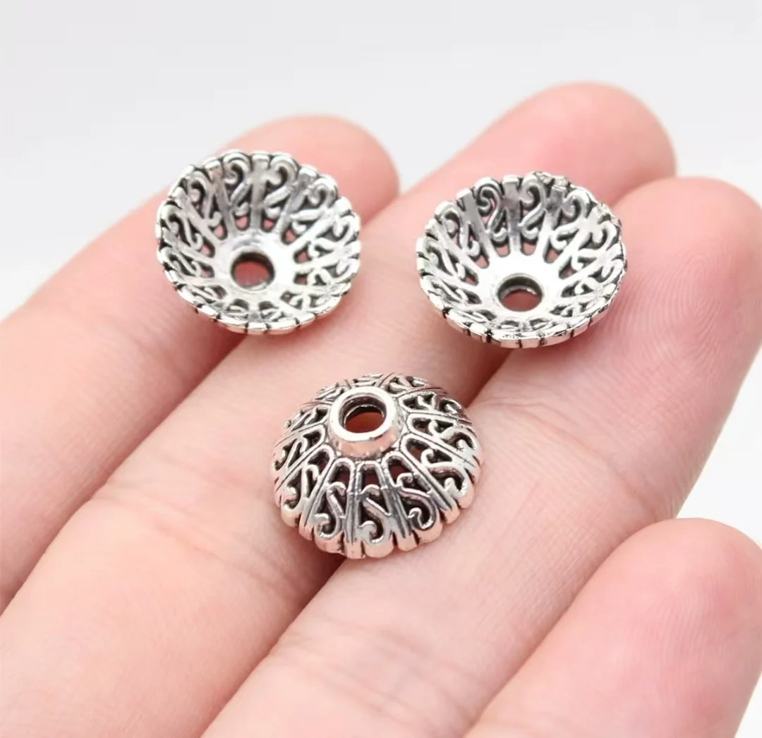 25pcs 14x14x6.3mm Zinc alloy metal  bead caps T1247 for making