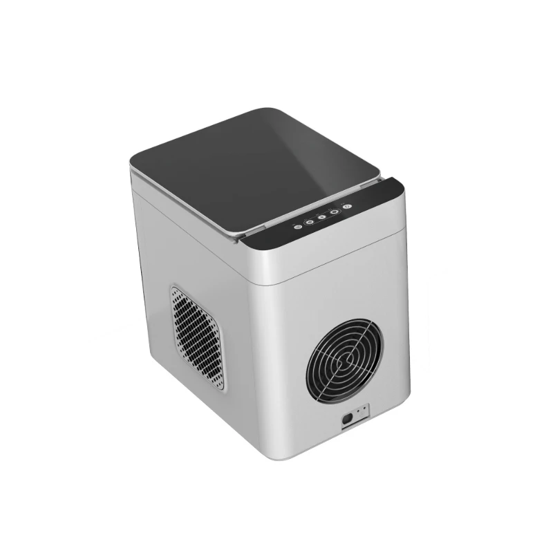 Máquina Eléctrica de hielo comercial para el hogar, 12KG/24H, Manual, 1.5L de agua