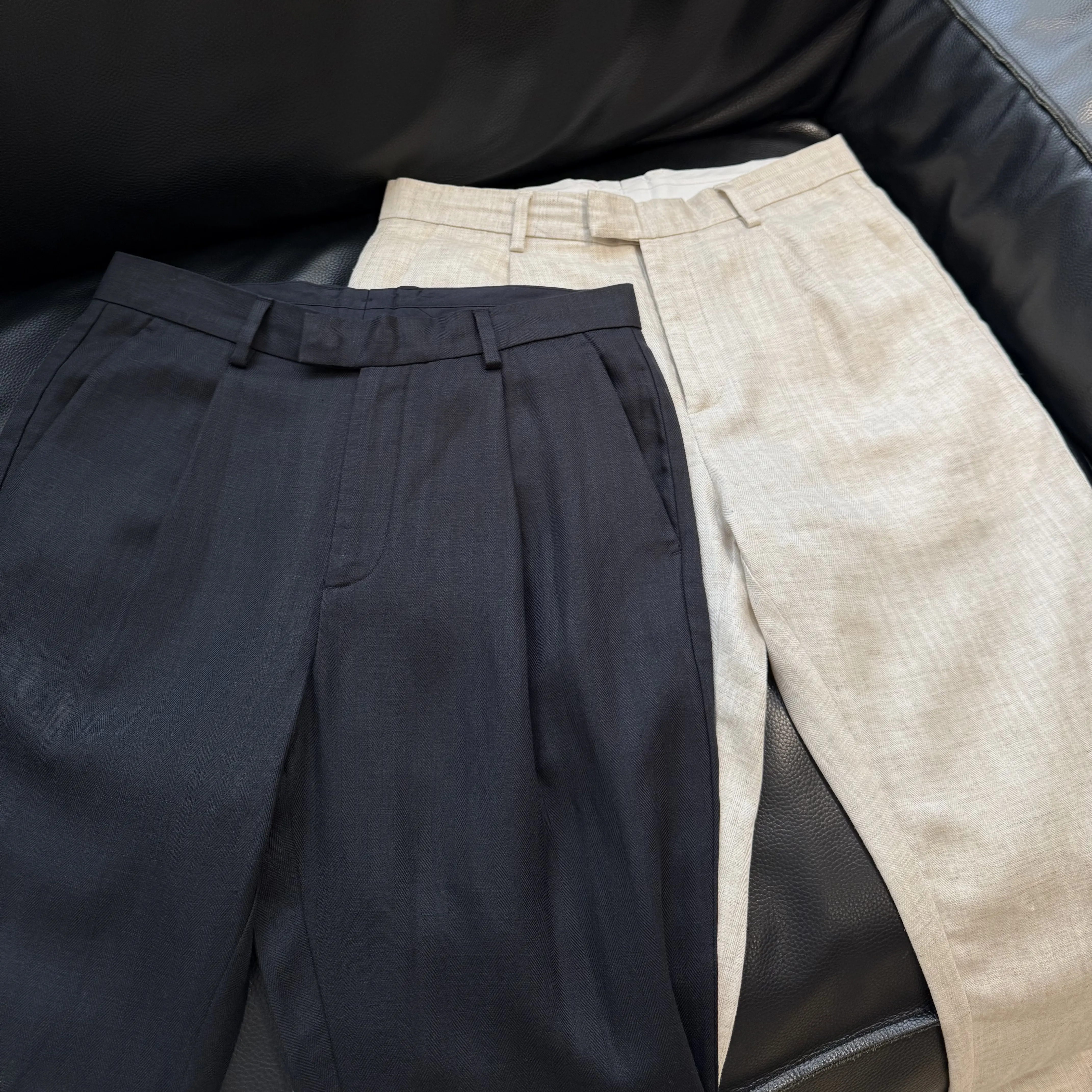 กางเกงขายาวทรงตรงผ้าลินินไลโอเ - Men'S Fashion Linen Pants บทวิจารณ์และราคา