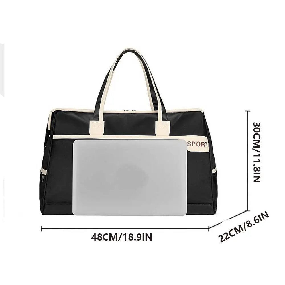Korean style Travel Luggage Bag Large Capacity Single Shoulder Sports Fitness Handbag Waterproof Carrying Gym Bag Sports