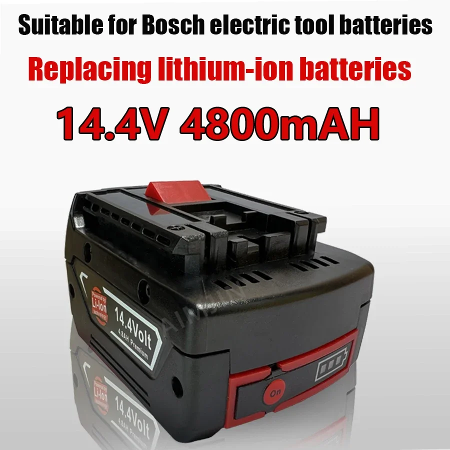 100% New 14.4V 4.8Ah For Bosch GBH GDR GSR 1080 DDS180 BAT614G BAT607 BAT607G Power Tool Replacement Lithium-Ion Battery