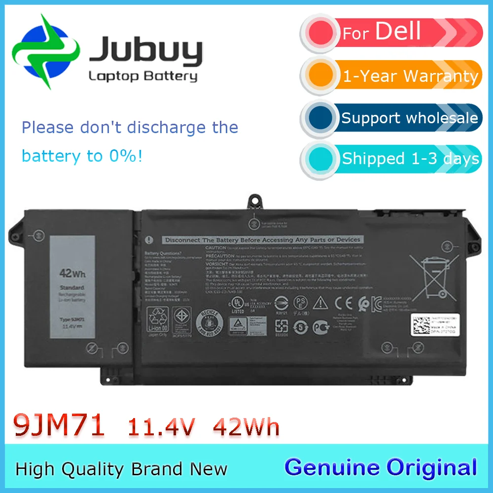 9JM71 11.4V 42Wh Original Laptop Battery for Dell Latitude 5320 7320 7420 7520 FMXV TN2GY 4M1JN