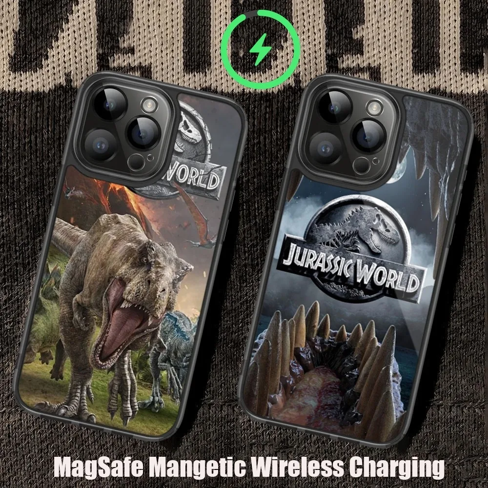 Film J-Jurassic P-Park Phone Case For iPhone 11 12 13 14 15 Pro Max Plus Mini Magsafe Magnetic Wireless Charging Shell