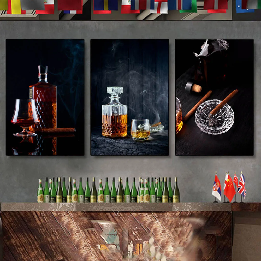 Bar restaurant impression sur toile peinture Raisin Vin Rouge affiche salon cuisine maison décoration murale 50x70cm sans cadre - Maison