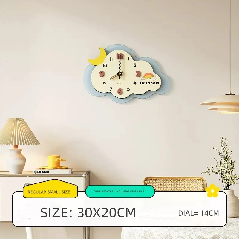 

Cream Wind Clock Wall Living Room 2024 New Internet Celebrity Modern Atmosphere Household Silent Clock Wall Watch Room Decor