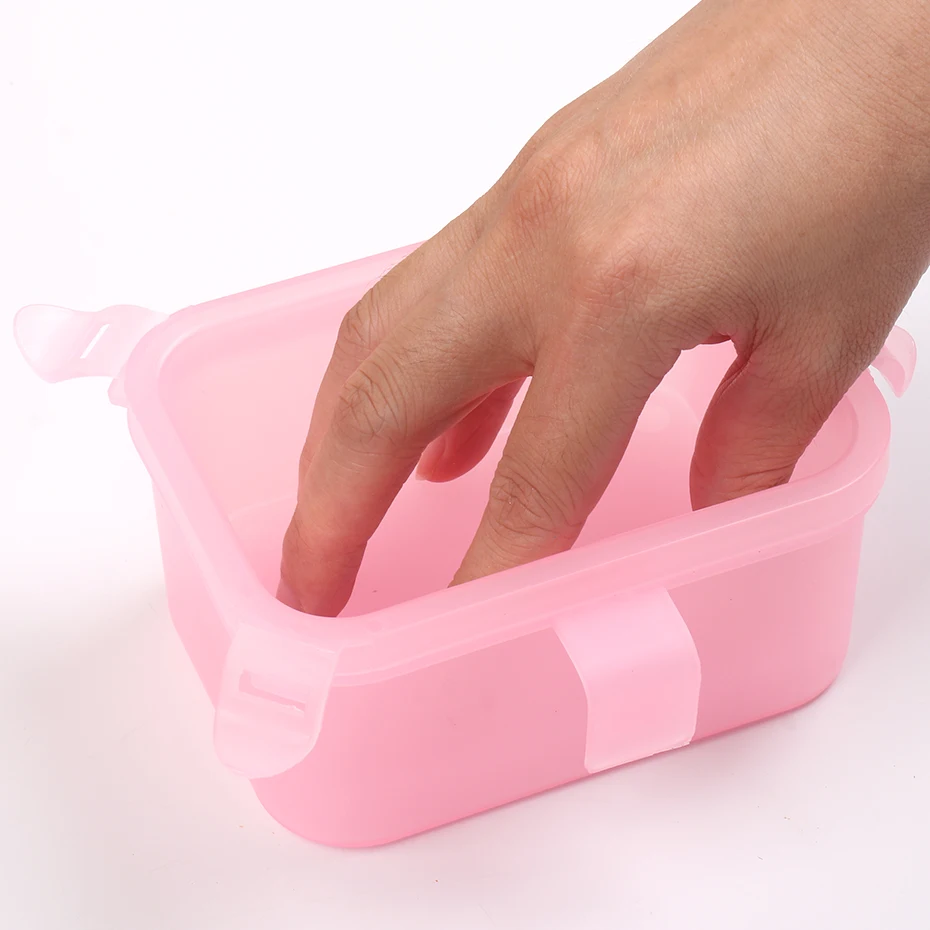 Nail Polish Remover Soak Bowl Soak Finger Acrylic Tip Pink Soften Dead Skin Durable Horny Care Nail Clean Treatment Tools KEV79