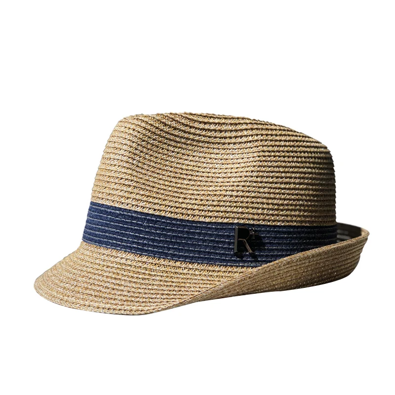 New big head girth male hat travel degree straw hat sun shade concave shape fashion trend top hat