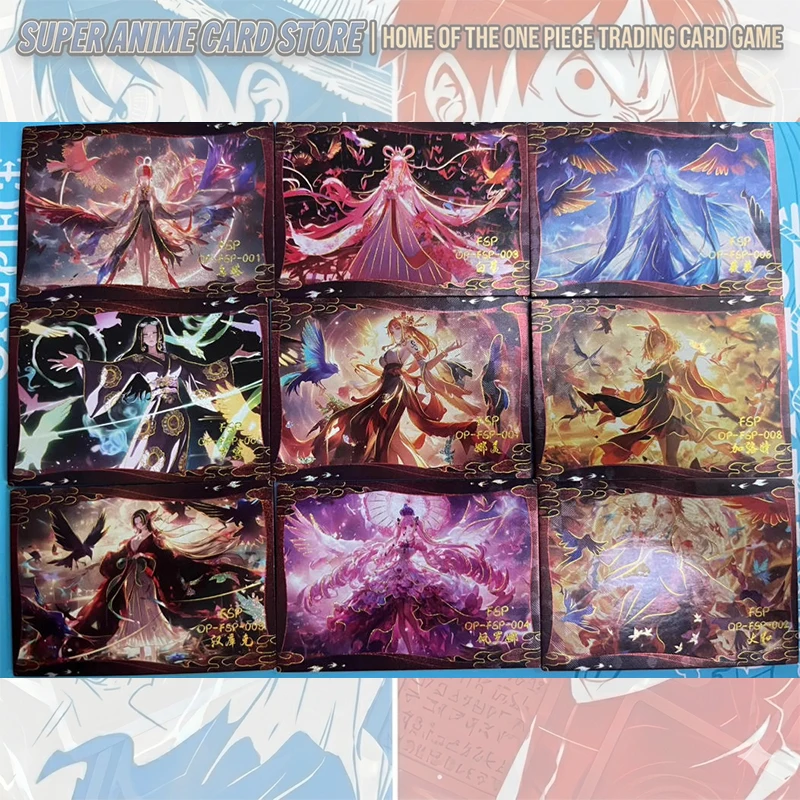 Japanese Anime WANYOU ONE PIECE Metal Drill Card Shirahoshi Nefertari D Vivi Perona Boa Hancock Tashigi Kalifa Collectible Cards