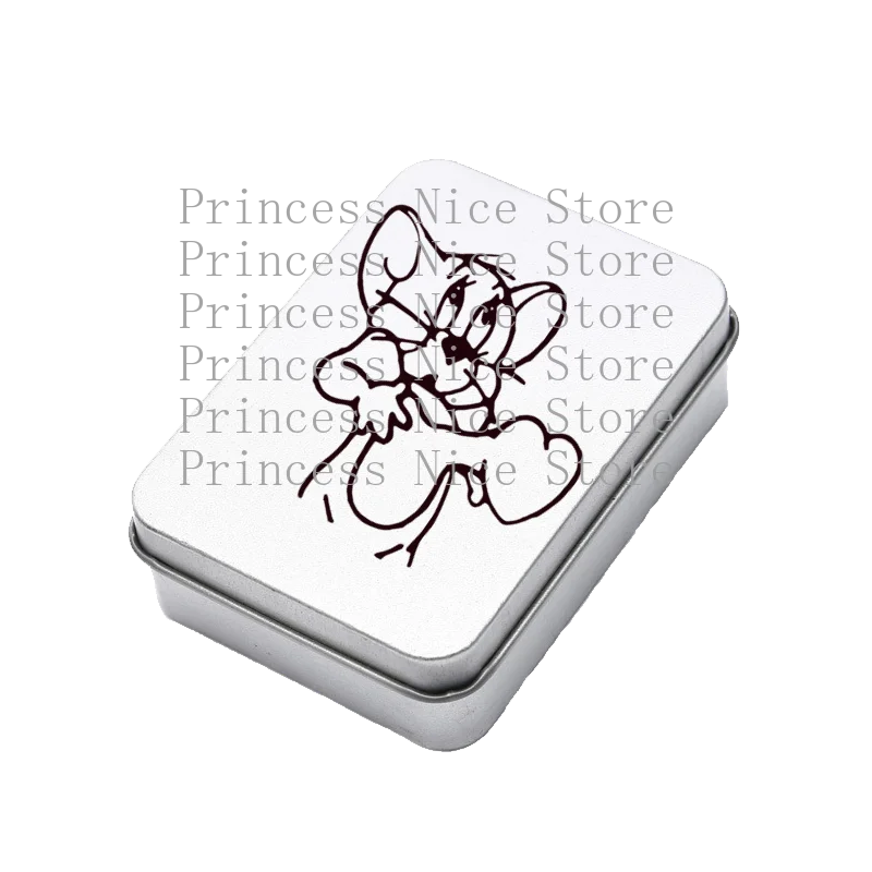 トムとジェリー アイアンボックス ポータブルカードステッカー コレクション デコレーション ジュエリー イヤリング リング 収納ボックス アイアンラインプリント パッケージ ギフト
