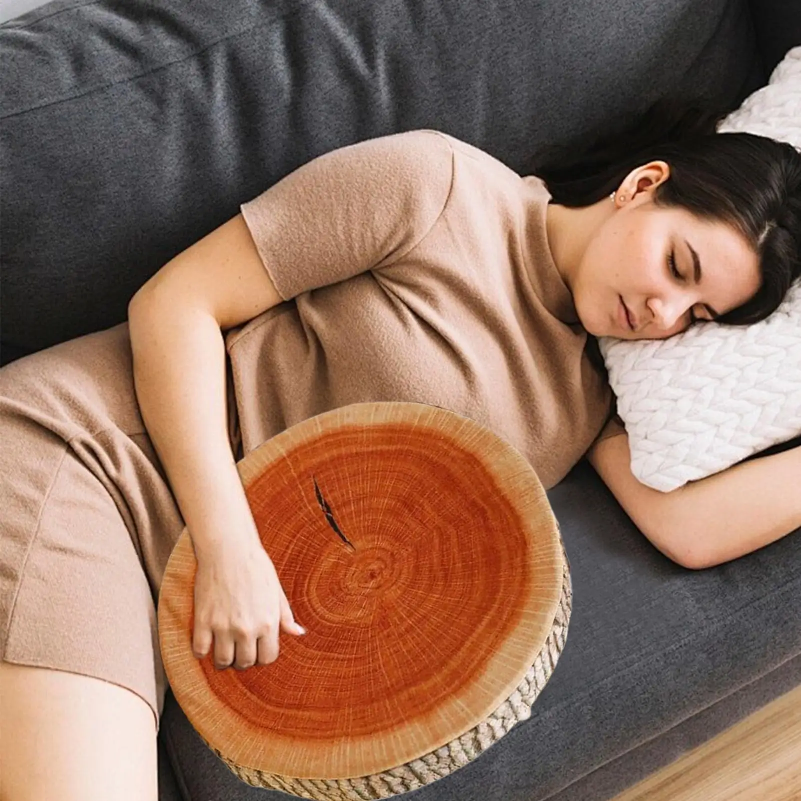 Throw Pillows Stuffed Plush Floor Cushion Realistic Cushion Decor Natural 2 Piece For Living Room Bedroom Tent Hotel Camping