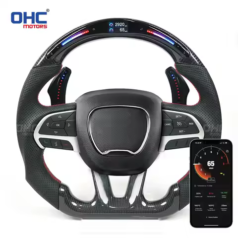 LED Magnetic Aluminum Alloy Paddle Shifter For Dodge Challenger Charger Jeep Durango Grand Cherokee Chrysler 300 SRT Hellcat