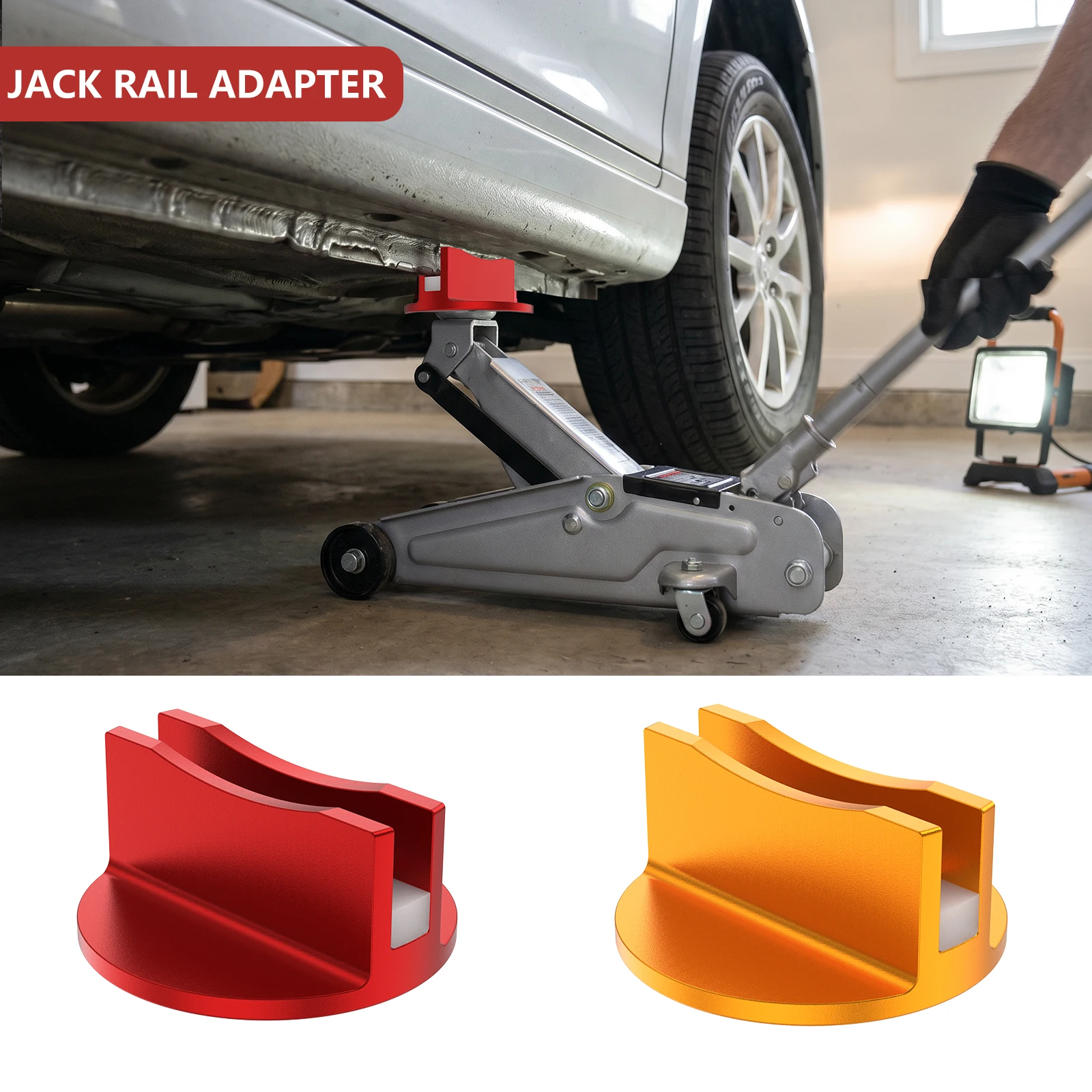 Jack Pad Adapter Universal Aluminum Grooved Magnetic Jack Pad Jacking Puck Pinch Weld Frame Rail Adapter Car Repair Accessory