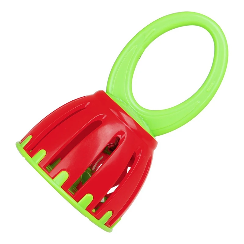 Orff Plastic Cage Bell Hand Bell Children's Early Education Wrist Bell Hand Grasping Bell