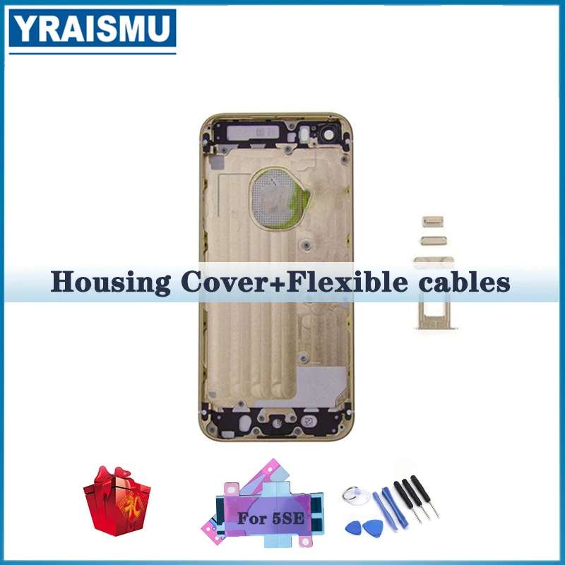 High quality For iPhone 5S SE case battery door rear cover of chassis frame + tools and battery sticker+Customizable IMEI