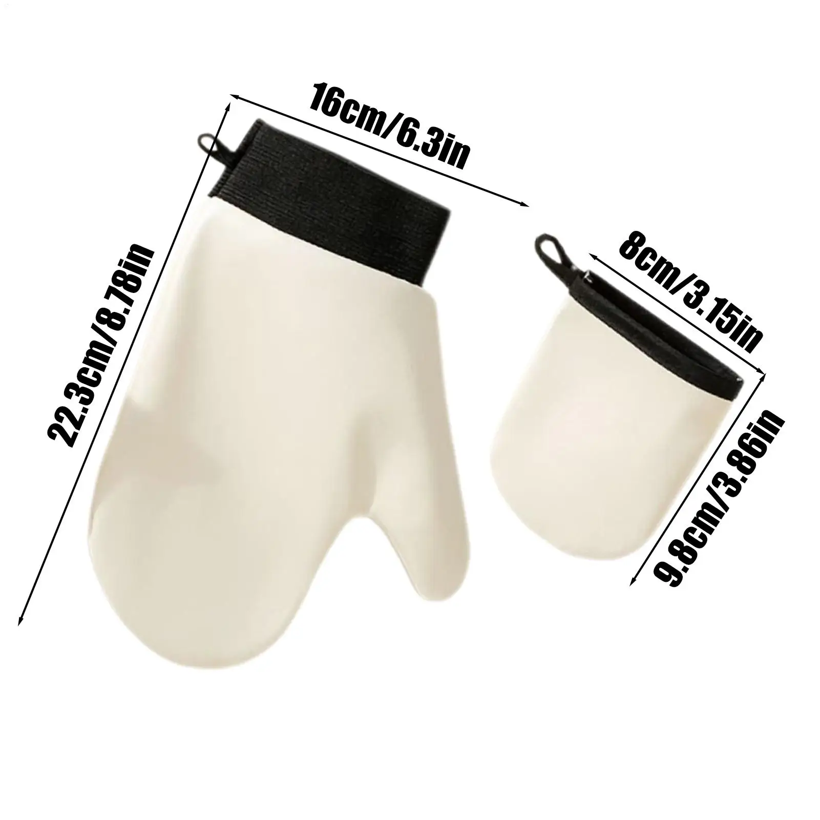 Gant de bronzage sans soleil, applicateur de gant auto-bronzant, applicateur de dos, gant de Lotion pour le corps lavable, applicateur de maquillage, artefact paresseux