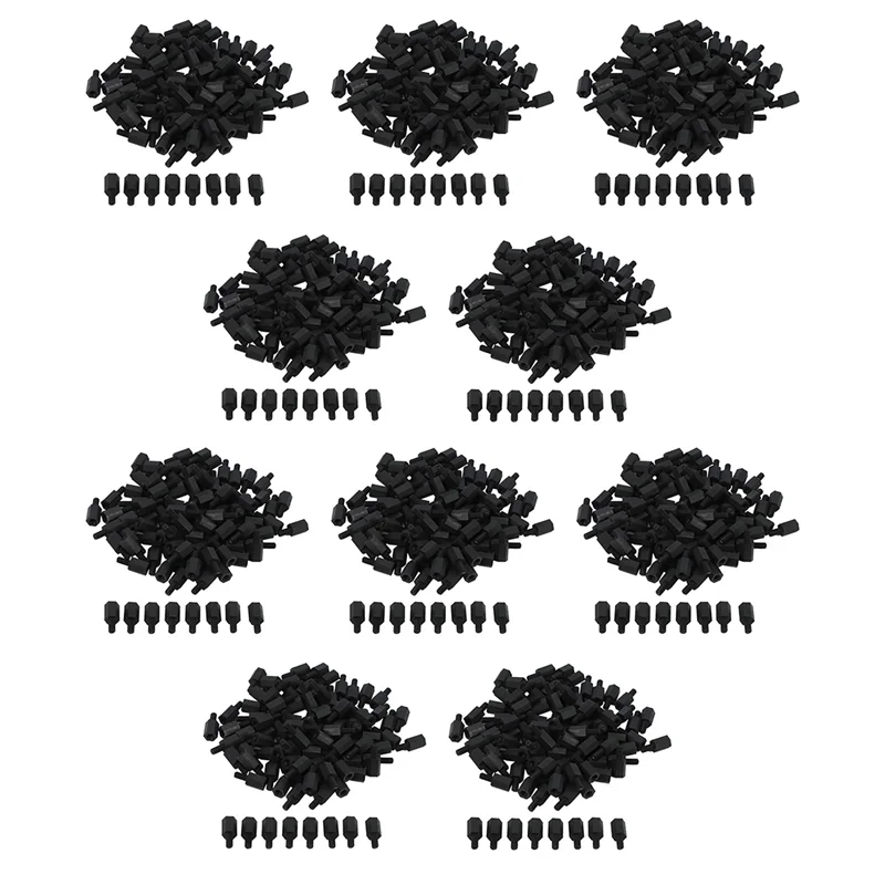 

ABVJ-1000Pcs M3 Thread 8Mm+6Mm PCB Fixed Nylon Hex Standoff Spacer Pillar
