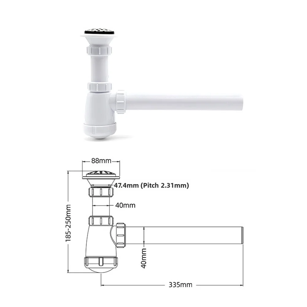 

Настенное крепление 2022, сливная труба для раковины, 60-62 мм, регулируемый антизапах, нержавеющая сталь, полипропиленовый сантехнический аксессуар для бытовой ванной комнаты