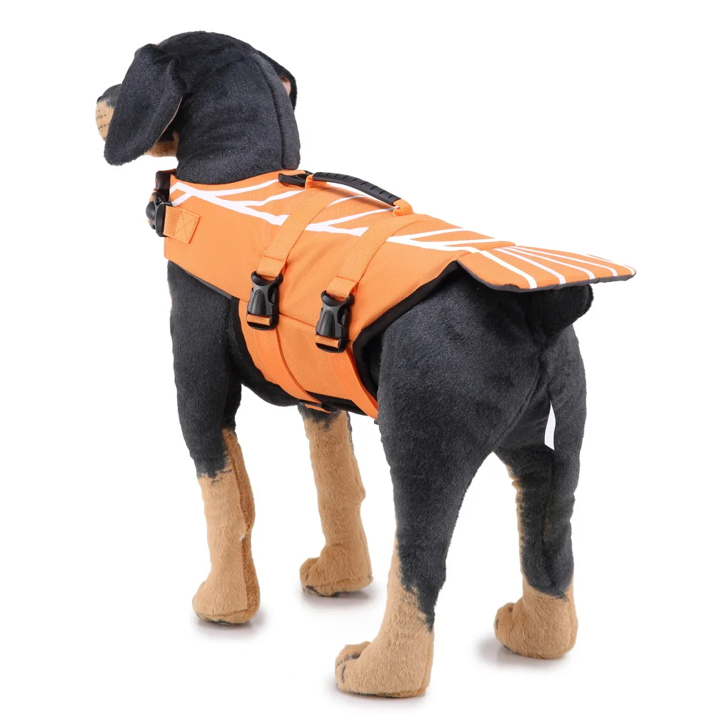 Shark Dog Life Jacket Enhanced Buoyancy Small Dogs Swimming Clothes Safety Vest with Handle for Medium Large Dogs Surfing