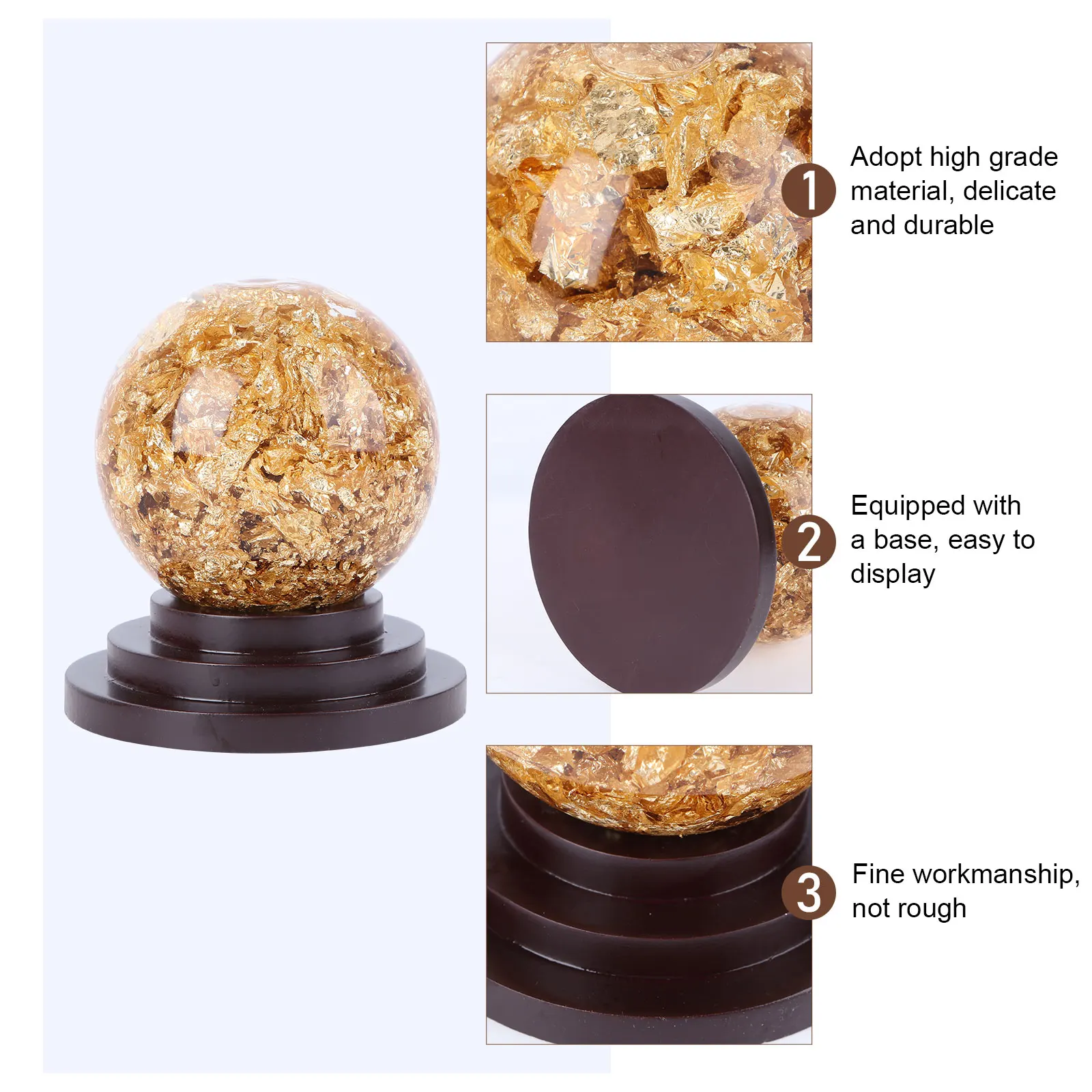 

Crystal Ball Decoration Large nament Craft Home Desktop Tabletop Adornment Gem Elegant Design Warm Atmosphere Gift Idea Night