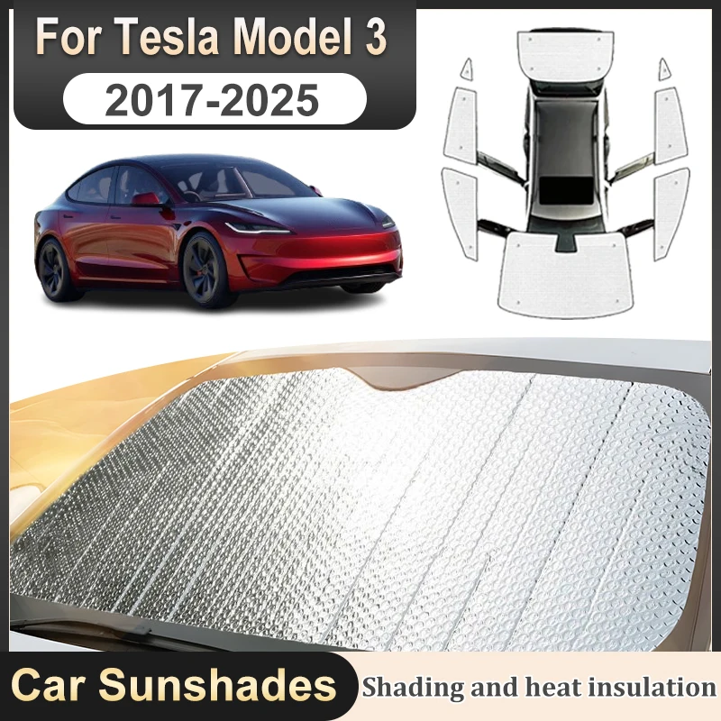

Auto Sun Visors For Tesla Model 3 Accesories 2017 2018 2019 2020-2025 Anti-UV Car Sunscreen Window Sunshade Cover Accessories