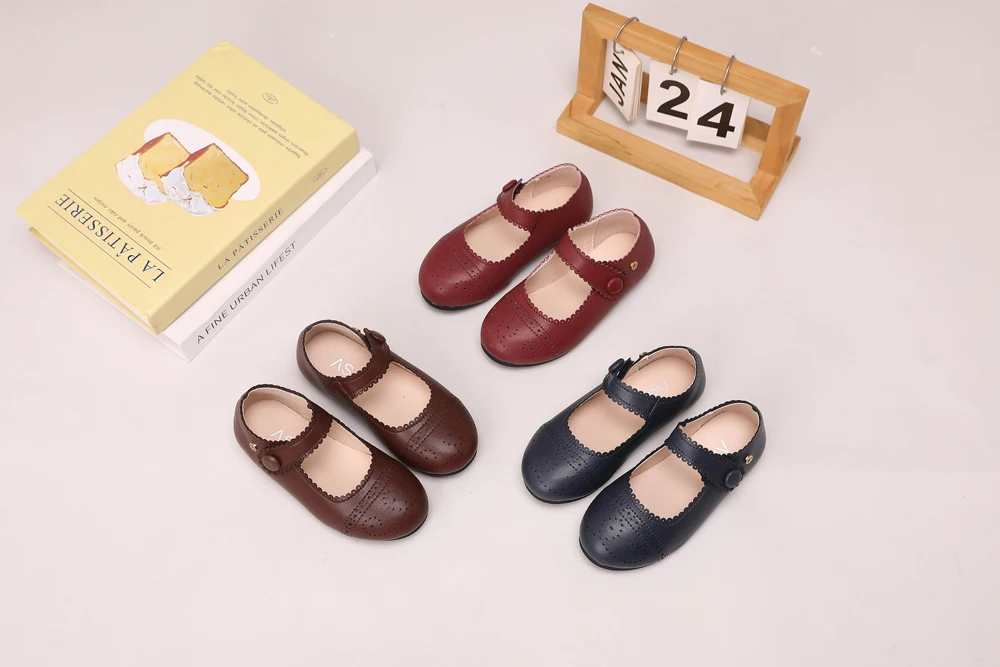 AS Kinderschuhe Marken-Kinderschuhe Baby Mädchen Lederschuhe Kleinkind Prinzessin Ballerinas Jungen Brogue Oxford Weiche Plateau Mary Jane Schuhe – Detail 29
