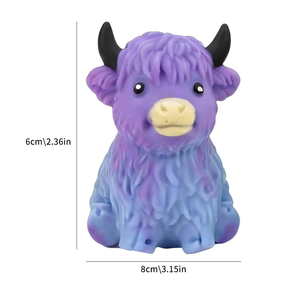 Niedlicher Yak-Stressball, langsam aufsteigendes Quetschspielzeug für Geburtstagsgeschenke, Partys, weiches Highland-Kuh-Tier-Stressabbau-Spielzeug, Büro-Stressabbau – Detail 15