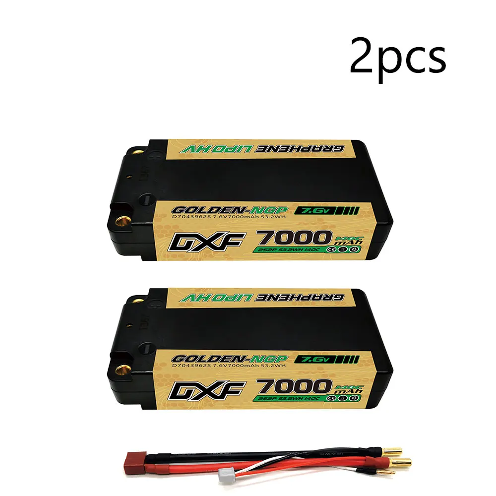DXF 2S 7,6V 5mm Bullet Graphene 9200mah 8000mah 7200mah 8400mah 10000mah Lipo Batterie Wettbewerb Short-Pack für RC 1/10 Auto