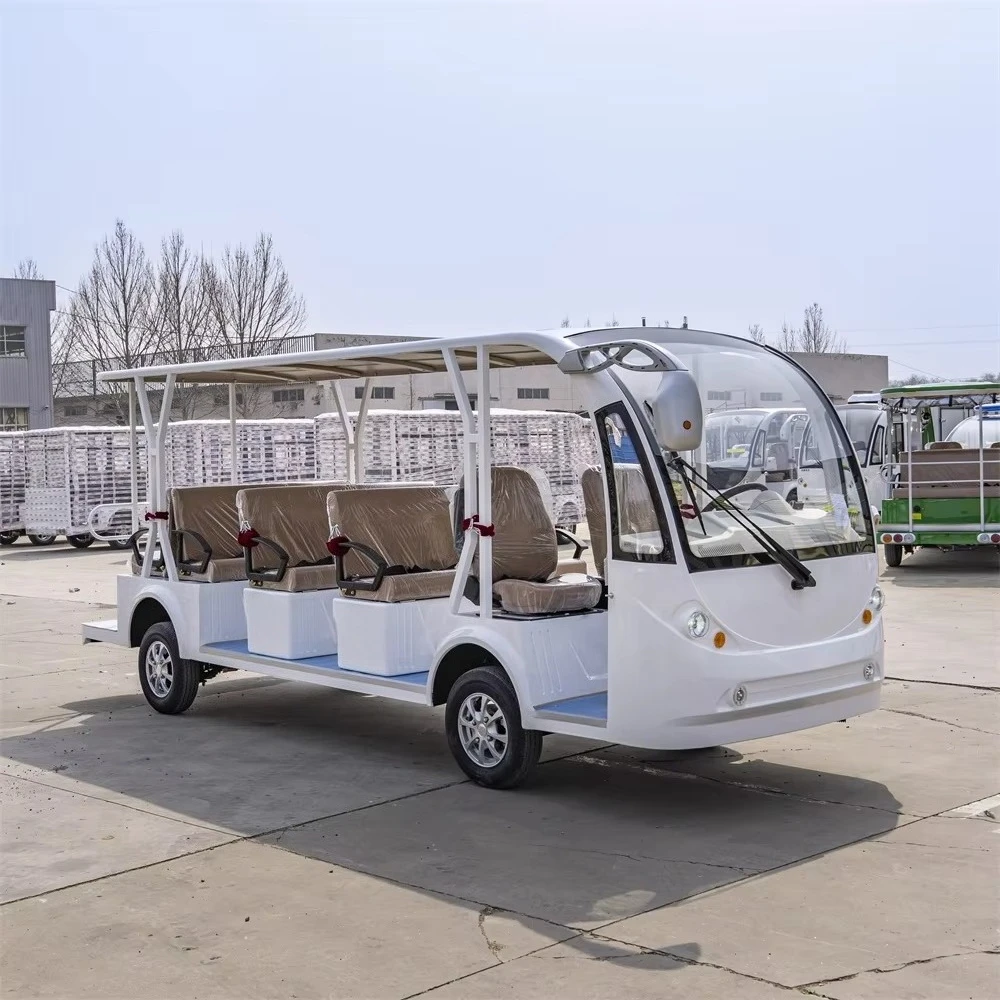 Low-price Discount Shuttle Bus/sightseeing Bus with 72V 150A High-capacity Battery and CE Certified for Scenic Areas
