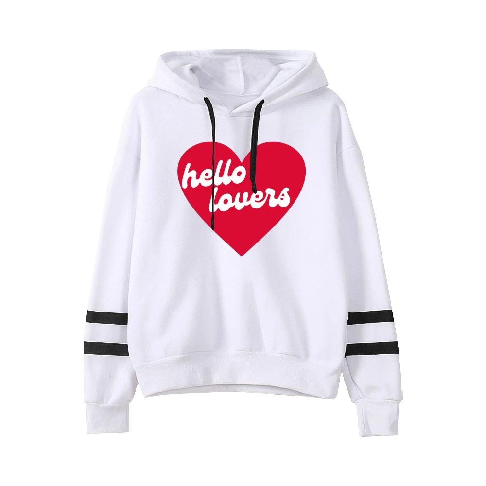 Niall Horan Hoodie Hello Lovers uniseks, Hoodie modis tanpa kantung paralel lengan batang, pakaian jalanan pria wanita