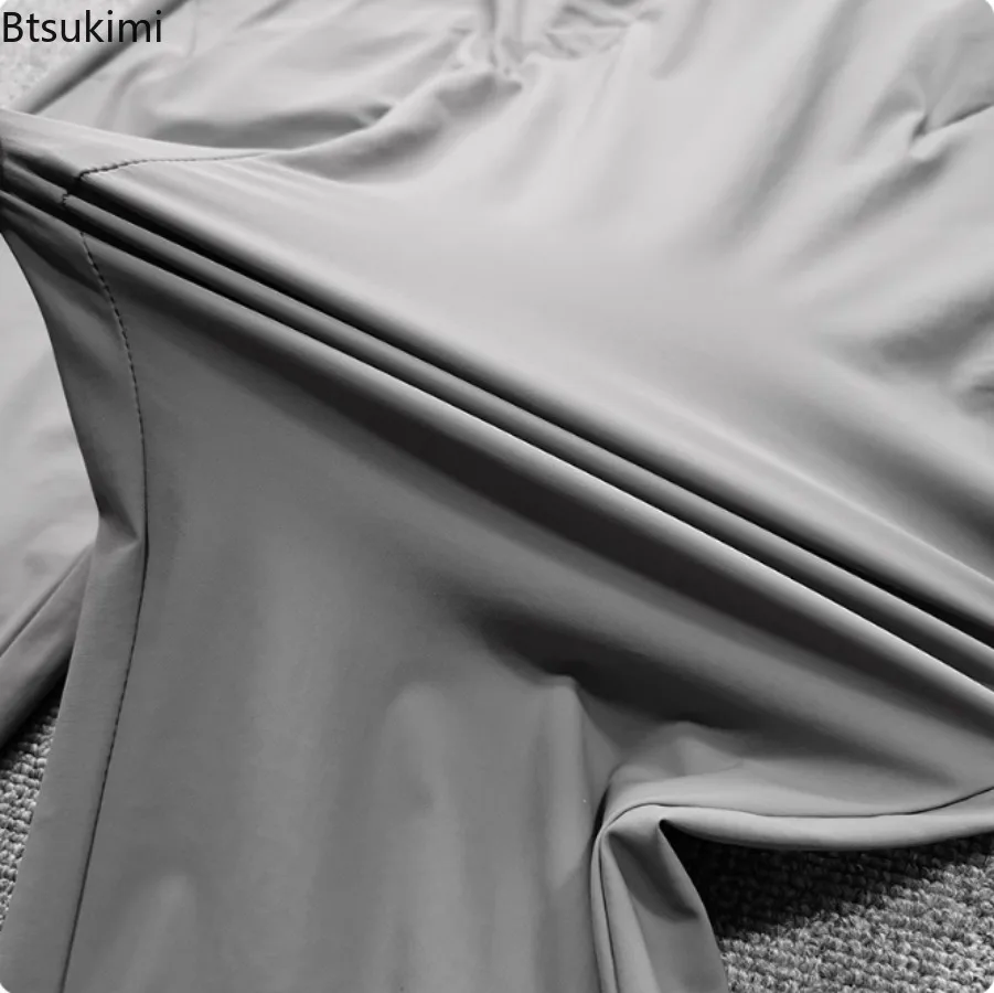 Spring Summer Men Slim Fit Business Pants High-quality Four Sided Elastic Iron Free Thin Suit Pants Fashionable Casual Trousers