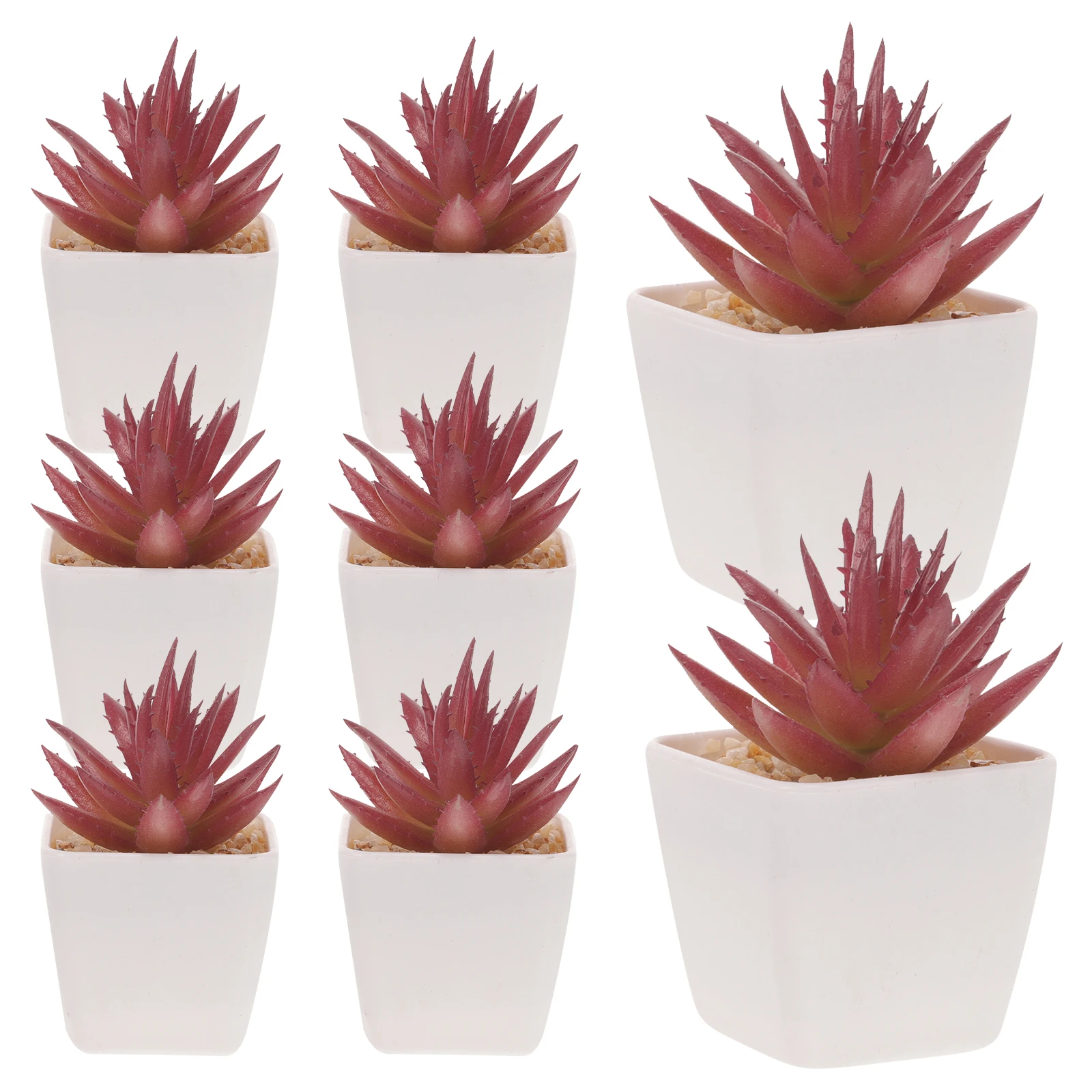 

Simulated Succulents Small Fake Potted Crafts Spring Decorations Ornament Faux Plant