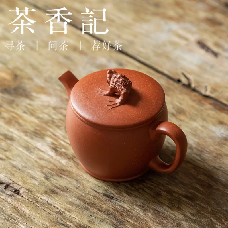 Cha Xiang Ji Purple Clay Pot Descending Slope Mud Golden Toad Hanwa Pot Is Generous and Easy to Match Teapot Tea Ceremony Utensi