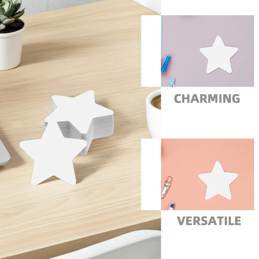 100pcs Star Paper Cutting White Stars Decorations for Bulletin Board Classroom Wall Spring Decor Cutouts Paper Stars
