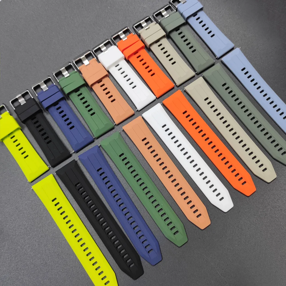 22mm Silicone Strap for OnePlus Watch 3 2 2R Replace Watch Band for Oppo Watch 4 Pro X X2/Redmi Watch 5 Active Wristband Correa