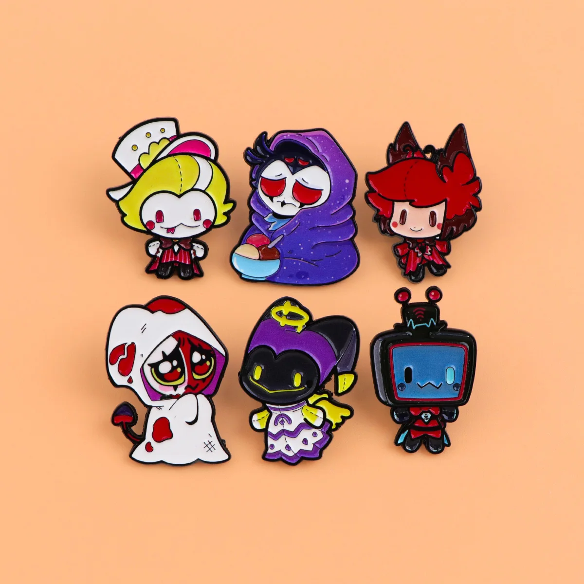 Cute Devils Enamel Pin Cartoon Figures Badges for Backpack Women Brooches Hat Lapel Pins Cosplay Accessories Kids Gifts Toys view 4