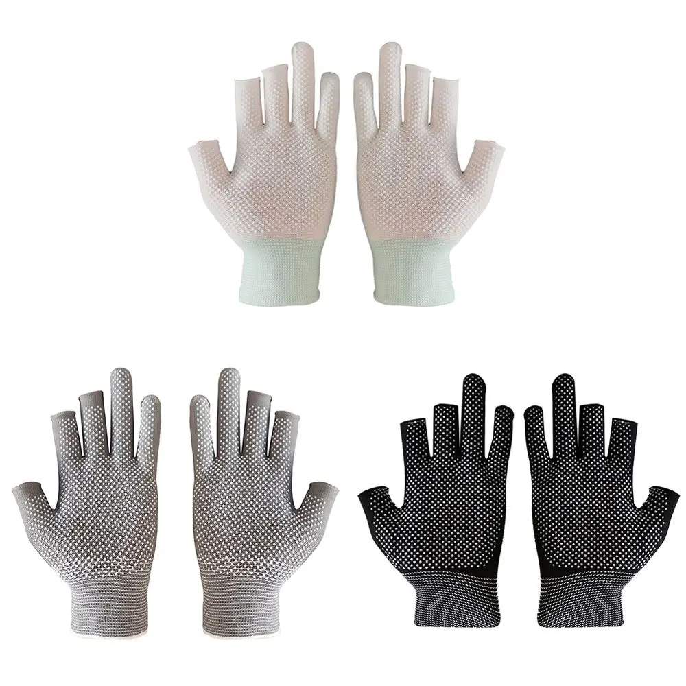 

Breathable Summer Dispensing Cut Anti-Slip Sport Nylon Fishing Gloves Cycling Gloves Three Fingers Gloves Fishing Accessories