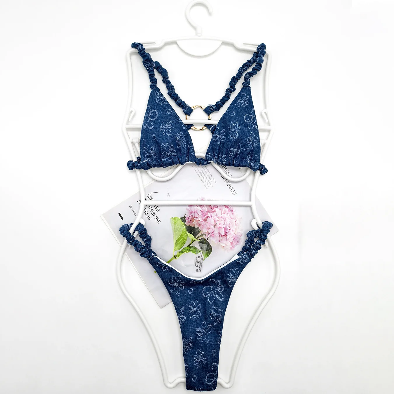 

Halter Mini Micro Thong Bikini Women Swimwear Female Swimsuit 2025 Two-pieces Bikini Set Brazilian Bather Bathing Suit Female