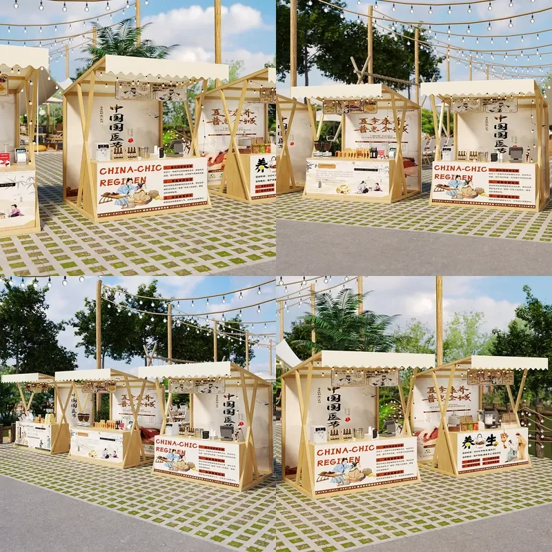 For Commercial Street Event Outdoor Market Park Creative Display Rack Night Market Snack Stall Shelf Durable Portable Trendy