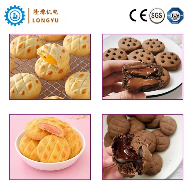 LongYu Automatic New Encrusting Cookie Maker Machine Bakery Food Factory Equipment