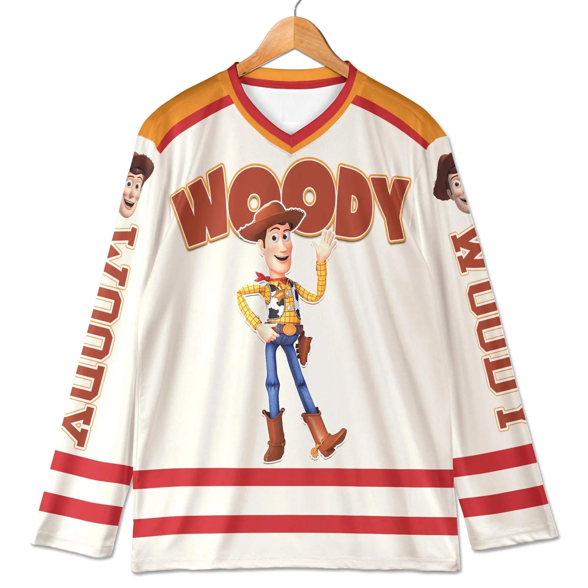 

Джерси хоккейного игрока «История игрушек Диснея», спортивные футболки с длинными рукавами для взрослых и детей, дышащие, быстросохнущие