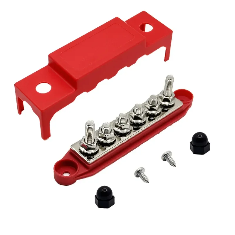 M8 M10 6 Position Stud Distribution Block 275A High Current Bus Bar For RV Yacht Boat Wiring Terminal Power Connector