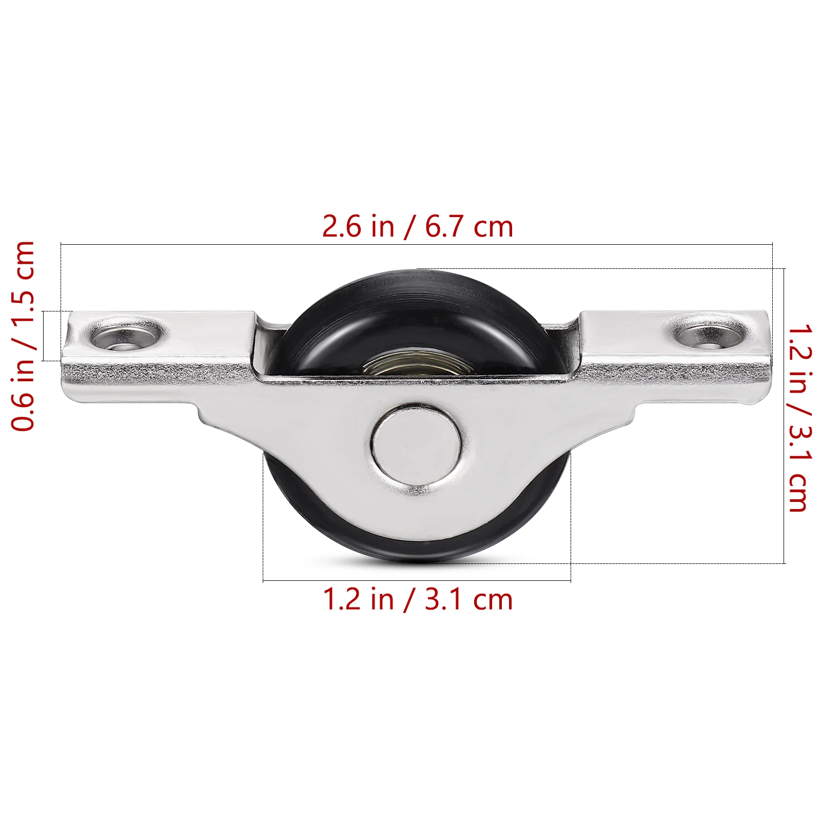 4 Pcs Scroll Wheel Sliding Door Barn Pulley Roller Car Kit Cabinet Hardware Closet Rollers Replacement Desk Pocket Track Wheels