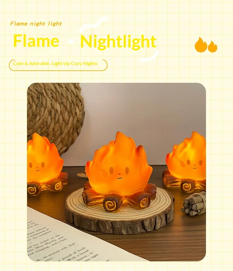 New bonfire night light led electronic candle room decoration small gift ambient light