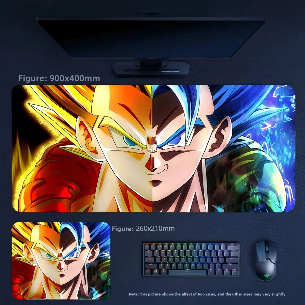 New Cartoon Animation Dragon Ball Large Size Office Keyboard Pad Student Writing Desk Pad Precision Edge Lock Leather Mouse Pad