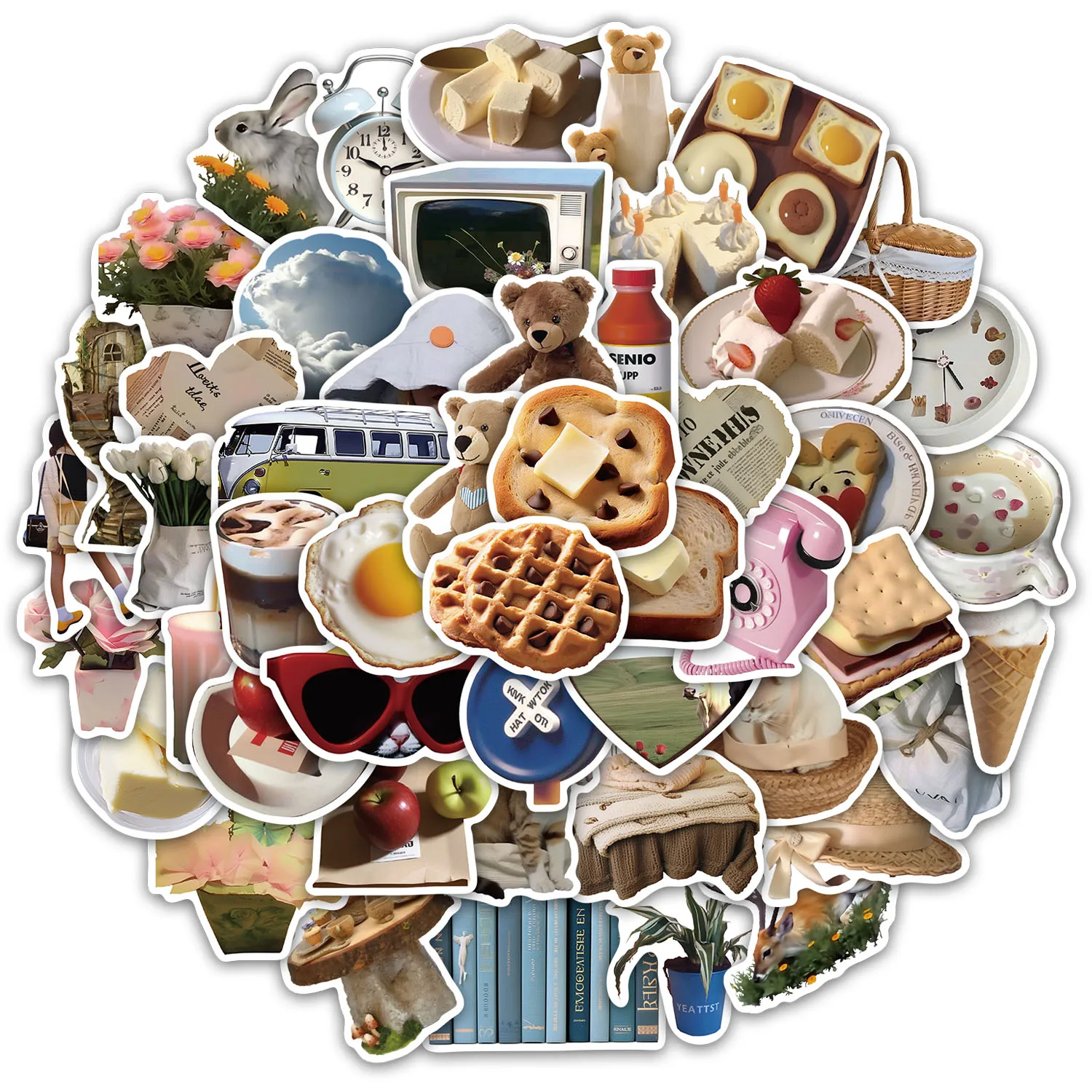 50PCS Korean Handheld Account Fun Stickers DIY Phone Case Laptop Water Cup Computer Toy Sticker