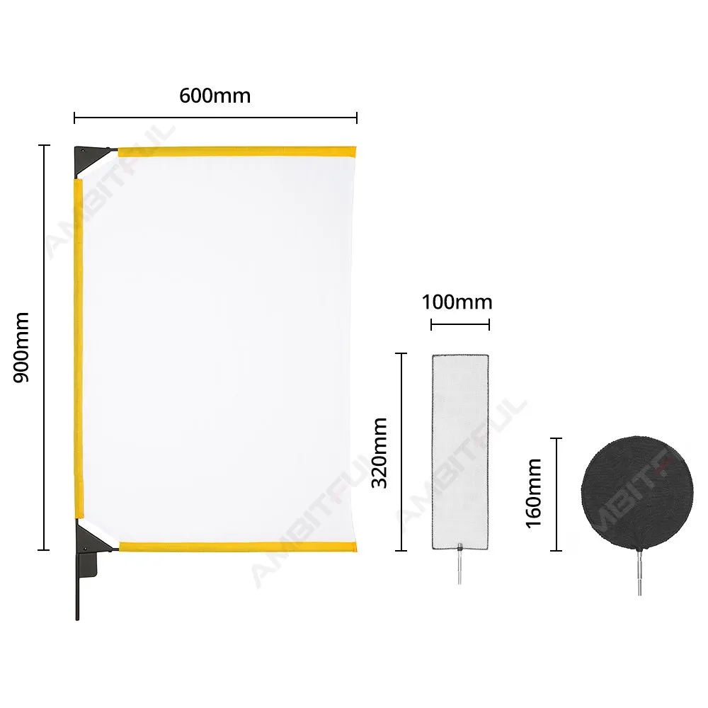 Godox SF4560 SF6090 Scrim Flag Kit Portable Frame Diffuser Reflector Soft Light-blocking Light-reducing for Studio Photography