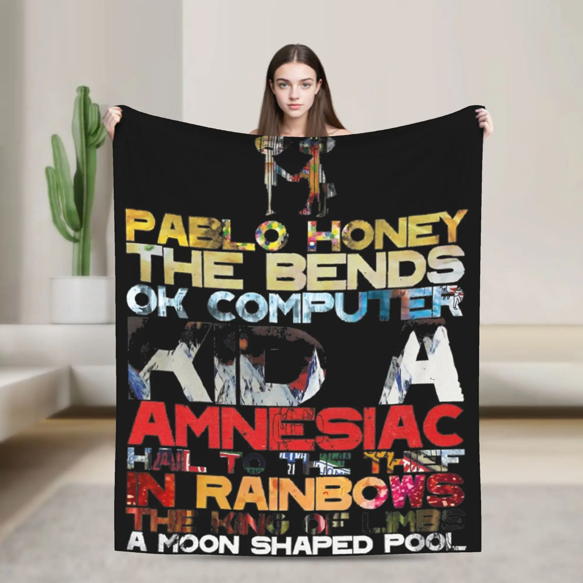 Radiohead Fleece Throw Blankets Hip Hop Blankets for Bedding Car Super Warm Plush Thin Quilt